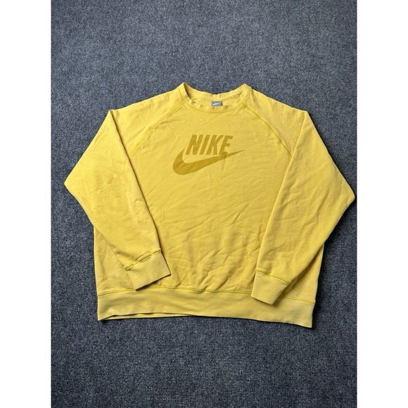 Nike Other - Mens Crewneck Nike Sweatshirt Yellow Logo Sportswear, Size 3XL